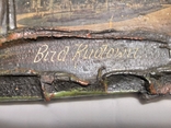 An antique panel on a cut of a tree. Pre-war., photo number 7