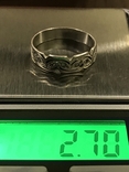 Кольцо серебро камни, фото №5