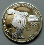 США 1 доллар, 1983 XXIII летние Олимпийские Игры - Дискобол, фото №2