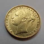 1 фунт (соверен) 1878 г. Великобритания, фото №2