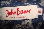 John Baner Джинсовая женская рубашка дл рукав в принт на кнопках 40, фото №9