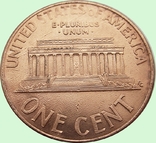 4.U.S. 1 cent, 1999 Lincoln Cent. Mondvor Mark: "D" - Denver, photo number 3