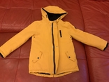 Куртка Mothercare, ярко-желтая, капюшон мех, р.140, фото №5