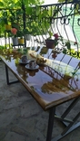 River table made of beech and epoxy resin with 3D pattern, photo number 7