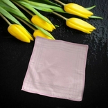 Красивый № 1 -л8 носовой платок женский нежно розово сиреневого цвета, фото №2