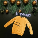 LC Waikiki Стильный подростковый хлопковый свитер желтый мальчик/унисекс 10-11, фото №2