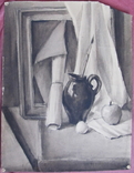Натюрморт, акварель, 53х40 см, 1970-е, фото №3
