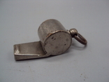 Whistle brass nickel-plated, length 4 cm, photo number 2