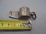 Whistle brass nickel-plated, length 4 cm, photo number 3