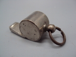 Whistle brass nickel-plated, length 4 cm, photo number 6