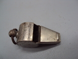 Whistle brass nickel-plated, length 4 cm, photo number 9