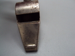 Whistle brass nickel-plated, length 4 cm, photo number 11