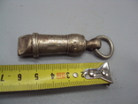 Whistle brass nickel-plated, length 6.1 cm, photo number 4