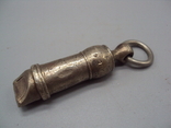Whistle brass nickel-plated, length 6.1 cm, photo number 6