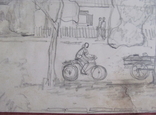 Соцреализм. Рисунок с натуры. Сельские будни, карандаш 1970-е, фото №4