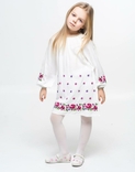Сукня для дівчинки Трояндочки з льону, зріст 122-140, білого кольору, фото №2
