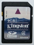 Карта памяти Kingston SDHS Memory Card (4 Gb) Япония, фото №2