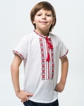 Вишиванка для хлопчиків Алатир з бавовни, білого кольору, numer zdjęcia 3