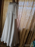 Свадебное платье (верх кружево, юбка- плотный атлас ), фото №2
