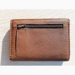 Женский кожаный небольшой коричневый кошелек, фото №3