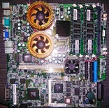 Плата Supermicro P3TDER+ socket 370 pentium tualatin 1400s PNYGeForce 8400 GS 512 Mb PCI, фото №2