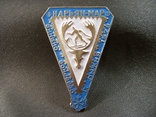 6F10 Знак. Нарьян Мар, северное сияние, лыжня 1978. Легкий металл, фото №4