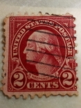 U.S. 1912 Postage Stamp 2 Cent Washington Scott 406 type l deep crimson, фото №3