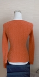 Maxine Кашемировый теплый красивый свитер женский в косы абрикос М, фото №5