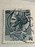 Италия 1 Сиракузанская Марка коллекция лир 1945г, все с водяным знаком, фото №8