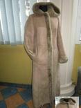 Длинная женская дублёнка с капюшоном. Испания. 52р. Лот 715, фото №2