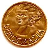 1 скудо (scudо).1977. Демократия. Республика Сан-Марино (золото 917, вес 3,0 г), фото №2