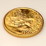 1 скудо (scudо).1977. Демократия. Республика Сан-Марино (золото 917, вес 3,0 г), фото №6