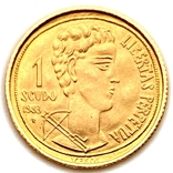 1 скудо (scudo). 1983. Вечная Свобода. Сан-Марино (золото 917, вес 2,0 г), фото №4