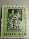1973 y la zecca italiana francobollo emesso per celebrare il natale. lire, фото №6