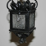 Настенный фонарь под старину (металл/стекло, Испания), фото №6