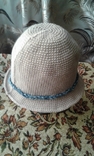 Капелюшок-шапочка з прикрасою ручна робота розм. 55, фото №4