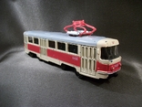 7F56 Трамвай, модель 1/87, городской электротранспорт. Металл, пластмасс, фото №4