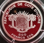 500 франков CFA, 2008 год, Кот-д'Ивуар, Древние чудеса света - Египетские пирамиды, фото №5