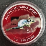 1 Доллар 1998 г, о-ва Кука, Австралийская фауна Кроличий бандикут (Билби), 1 Qz, серебро, фото №6