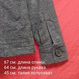 Пиджак тёмно-серый мужской женский унисекс весна осень Hurley X размер S, фото №4