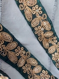 Тесьма зеленая золотая вышивка, фото №3