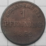 Бавария 1 пфенниг, 1862, фото №2