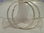 Великі Сережки - Кільця - діаметр 7,5 см Біжутерія No545, фото №6