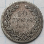 Нидерланды 10 центов, 1889, фото №3