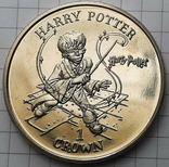 Остров Мэн 1 крона, 2001 Гарри Поттер с волшебной палочкой, фото №2
