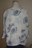 Cobra пог 65 шикарная льняная в бохо стили блузка с кармашками в принт, фото №8
