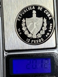 10 песо 1997 Куба срібло , 20 гр. 0.999, KM#590, фото №6