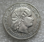 50 сантимов 1882 г. Гаити, серебро, фото №2