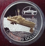 20 Долларов 2004 г, Канада, "Корабль HMCS Bras d'Or (FHE 400)", серебро 31,1 г, фото №2