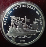 1000 франков, 2002 год, Конго, парусник GALEACA PORTUGUESA DA INDIA - серебро, фото №6